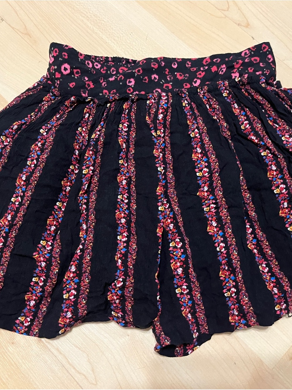 Zara Girls Black Print Skort 6